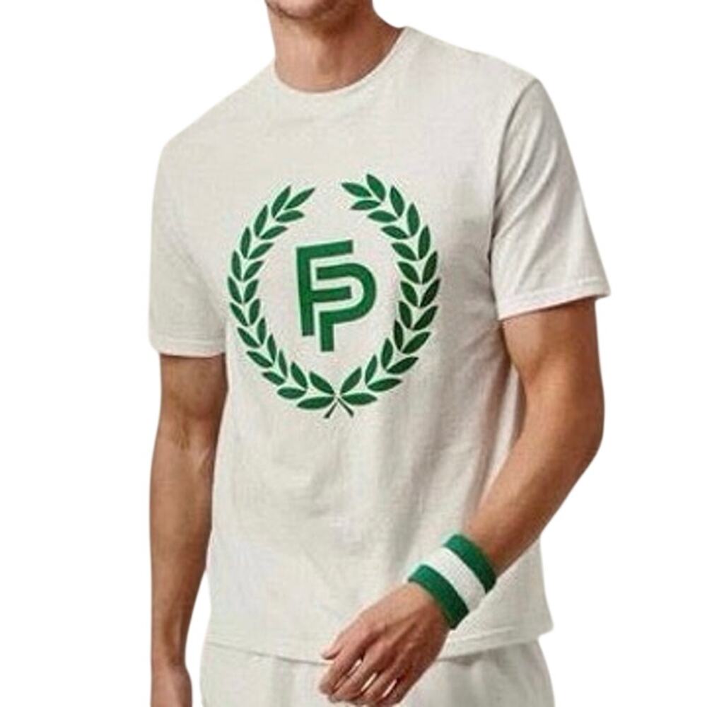FLINT PARK Men's Flint Park Original Logo T in Green White Tennis - Medium - NWT